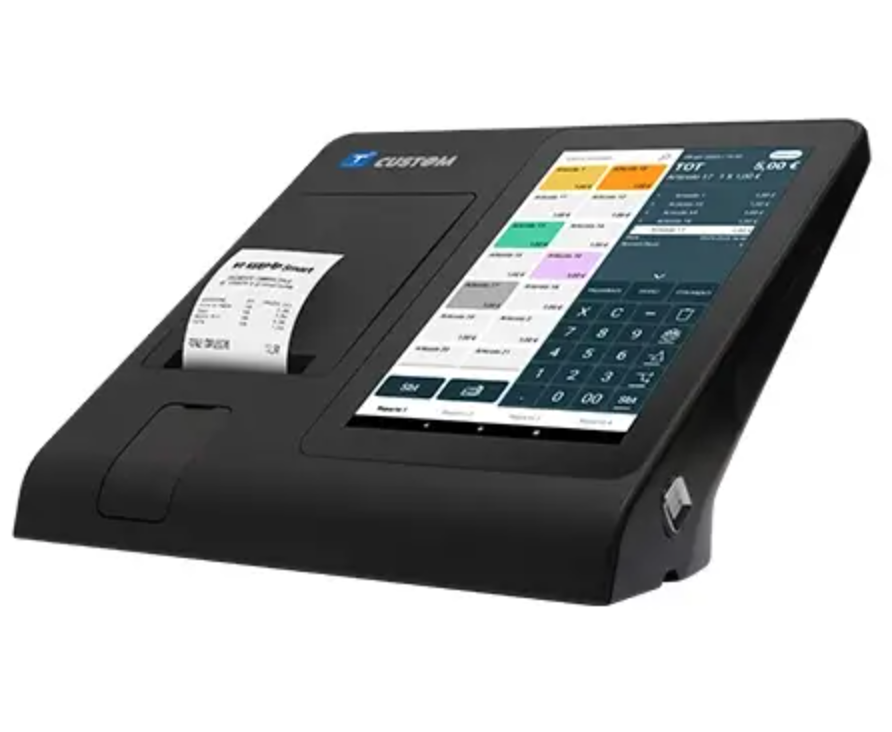 Custom Fusion N RT PC POS 10" All-In-One con Stampante Telematica Nativa Integrata più Keep Up Tabacchi