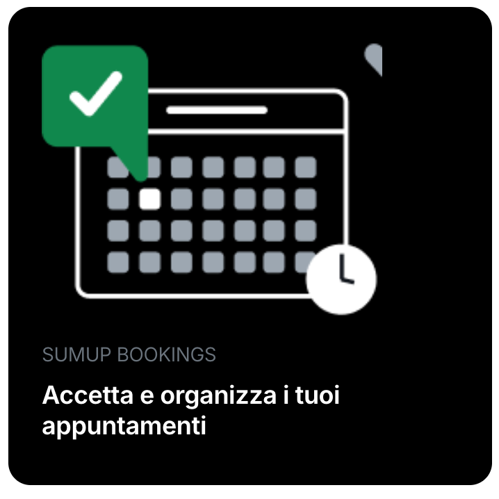 sumup booking accetta e organizza i tuoi appuntamenti