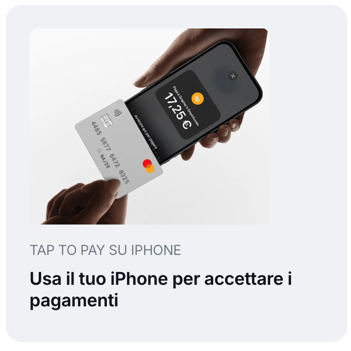 sumup tap to pay per farti pagare in movimento in presenza direttamente sul tuo telefonino