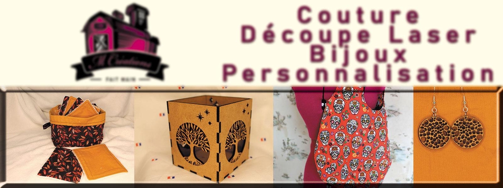 Boutique artisanale française : créations en bois gravé, accessoires en tissu recyclé et zéro déchet. Fait main, personnalisable et éco-responsable