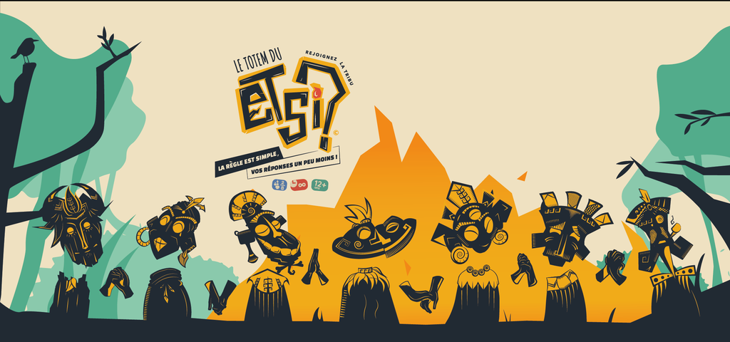Le Totem du Et Si jeu de société et d'ambiance avec 110 cartes questions