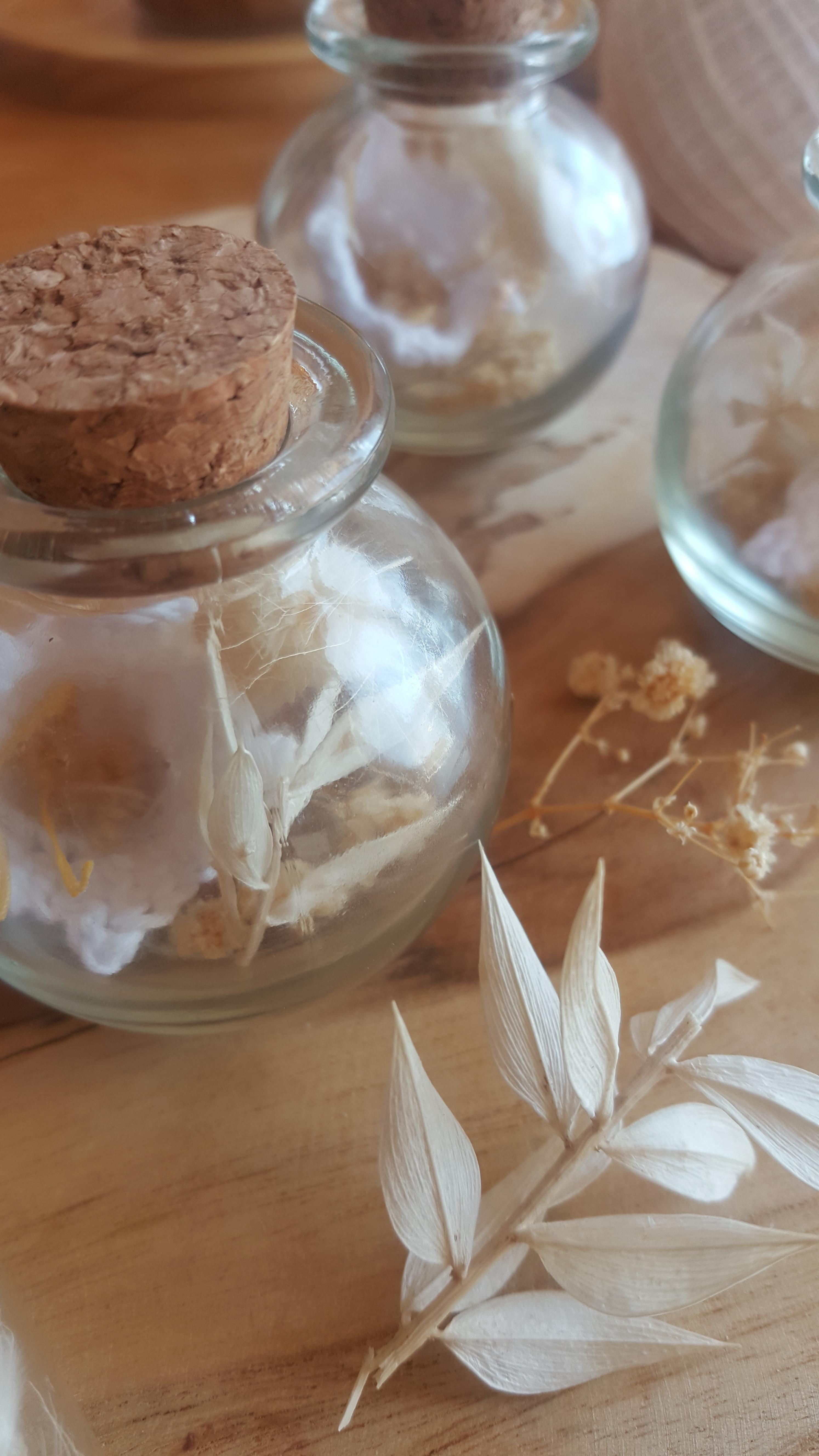 Fioles fleuries - Atelier Au petit Brin de maille