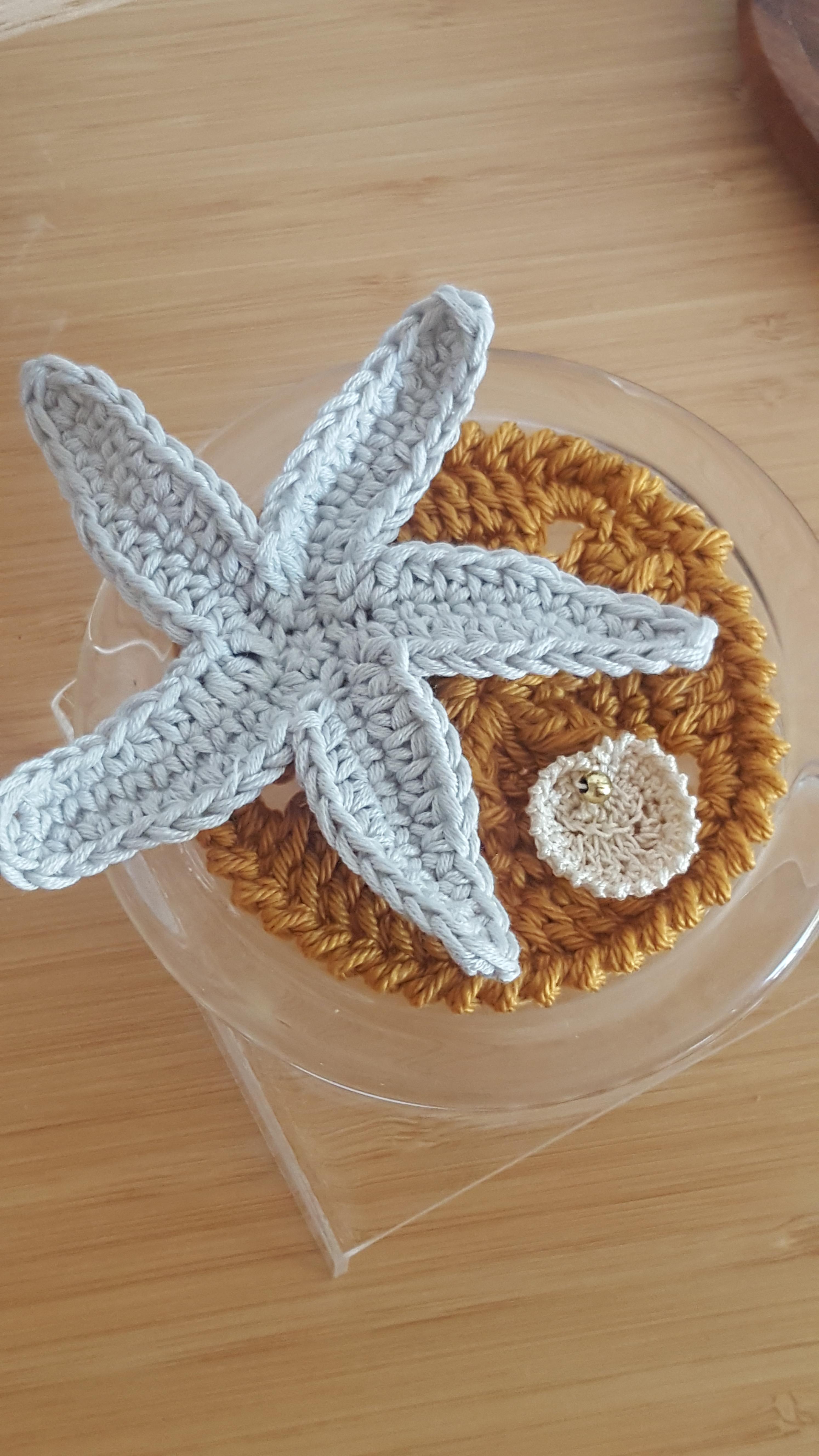 Presse-papier inspiration Plage - Crochet - Atelier Au petit Brin de maille