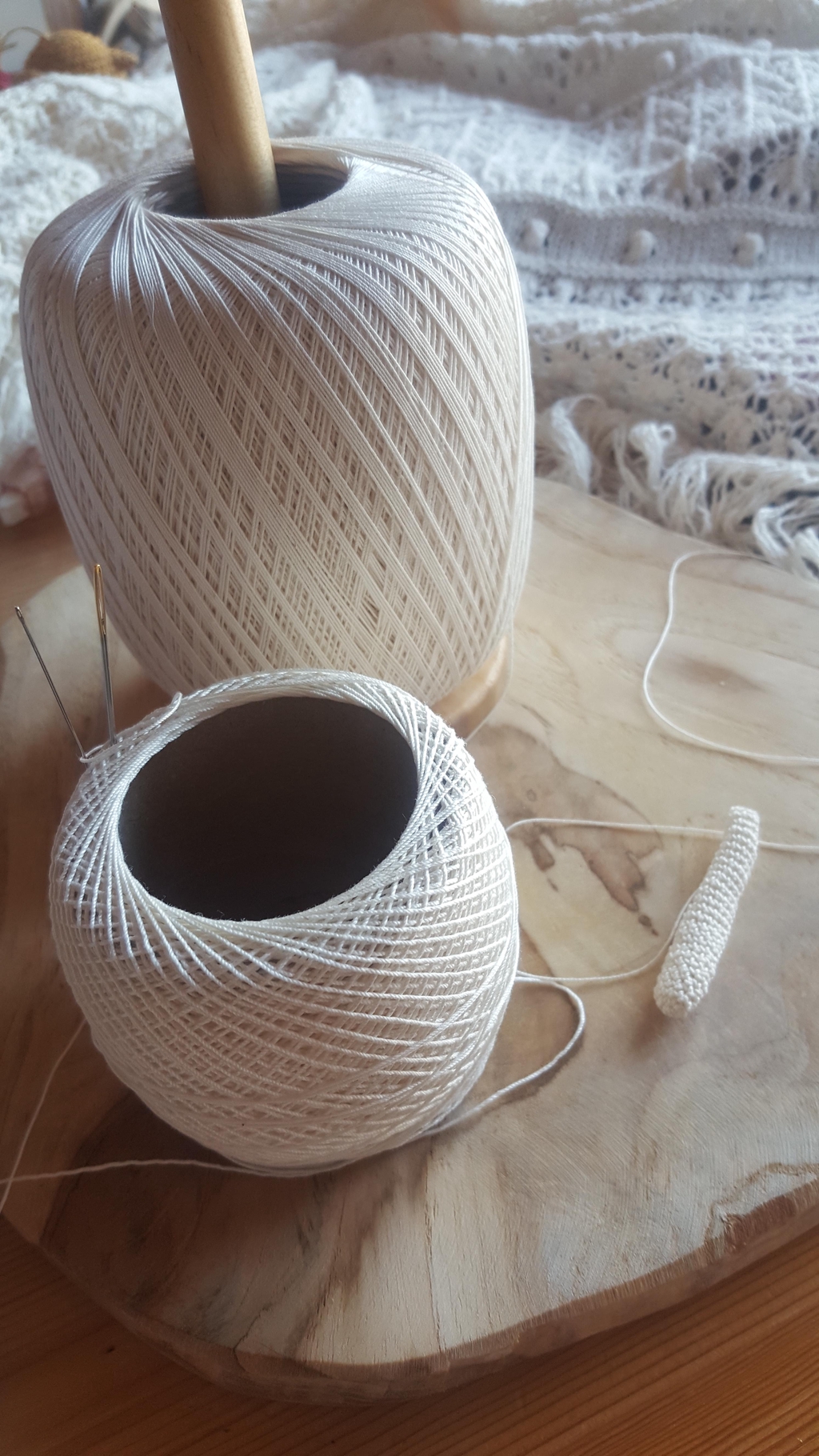 Bobines de fil pour micro crochet et crochet-filet - Atelier Au petit Brin de maille