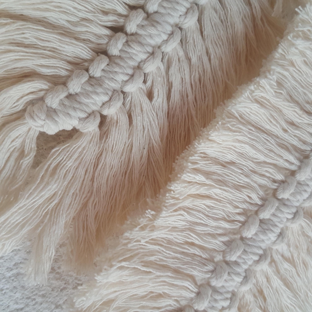 Plumes en coton bio macramé - Atelier Au petit Brin de maille