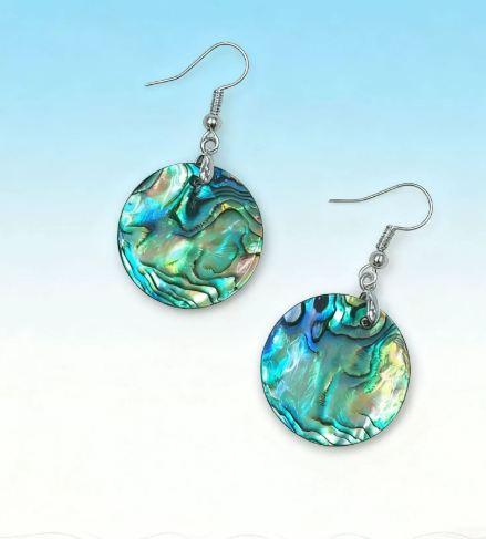 Nacre- Toulouse–  Pierre des Anges- Boucle d'oreilles- Pendentif