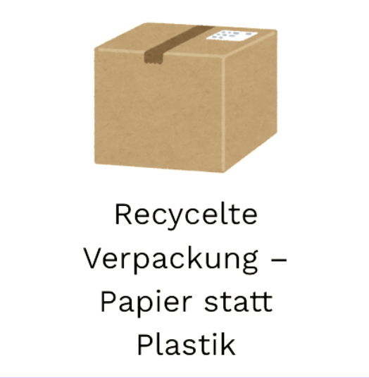 Recycelte Verpackung- Papier statt Plastik