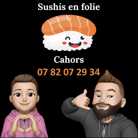 logo sushis en folie Cahors meilleurs sushi shop du lot