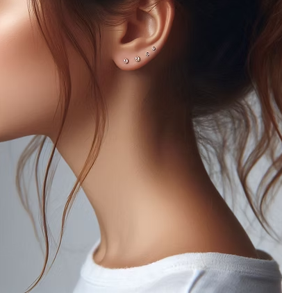 Stainless steel stud earrings with traditional butterfly backs for secure, hypoallergenic everyday wear