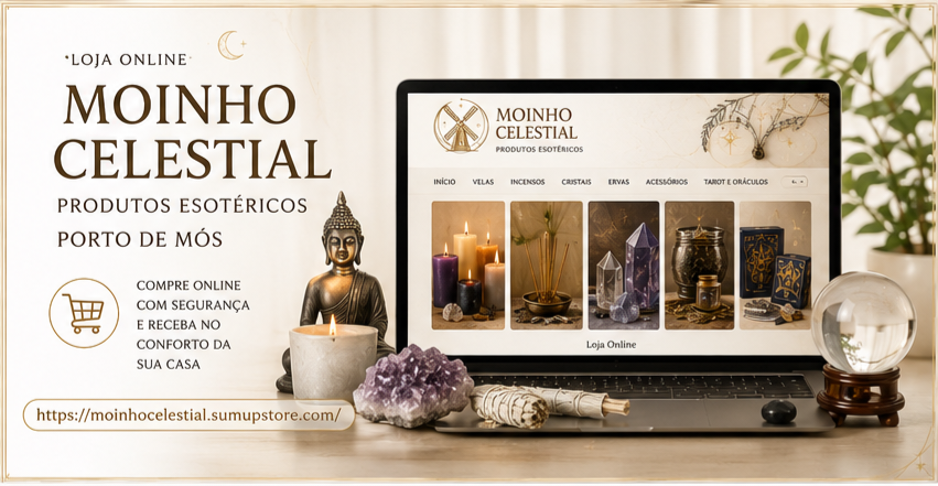 Conecte-se com Boas Energias
Loja Online Moinho Celestial