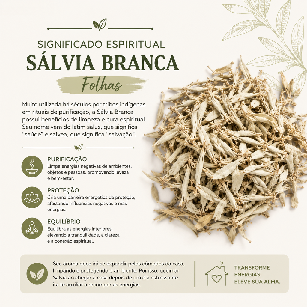 Folhas Sálvia Branca