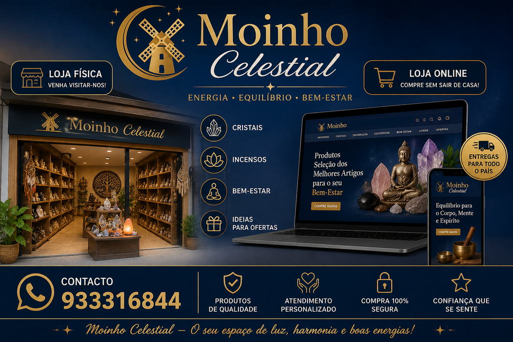 Loja Online Moinho Celestial 24h por dia 7 dias por Semana