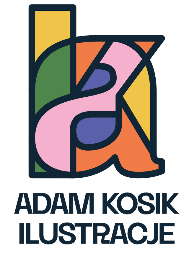 Adam Kosik Ilustracje - logo sklepu z autorskimi plakatami i grafikami