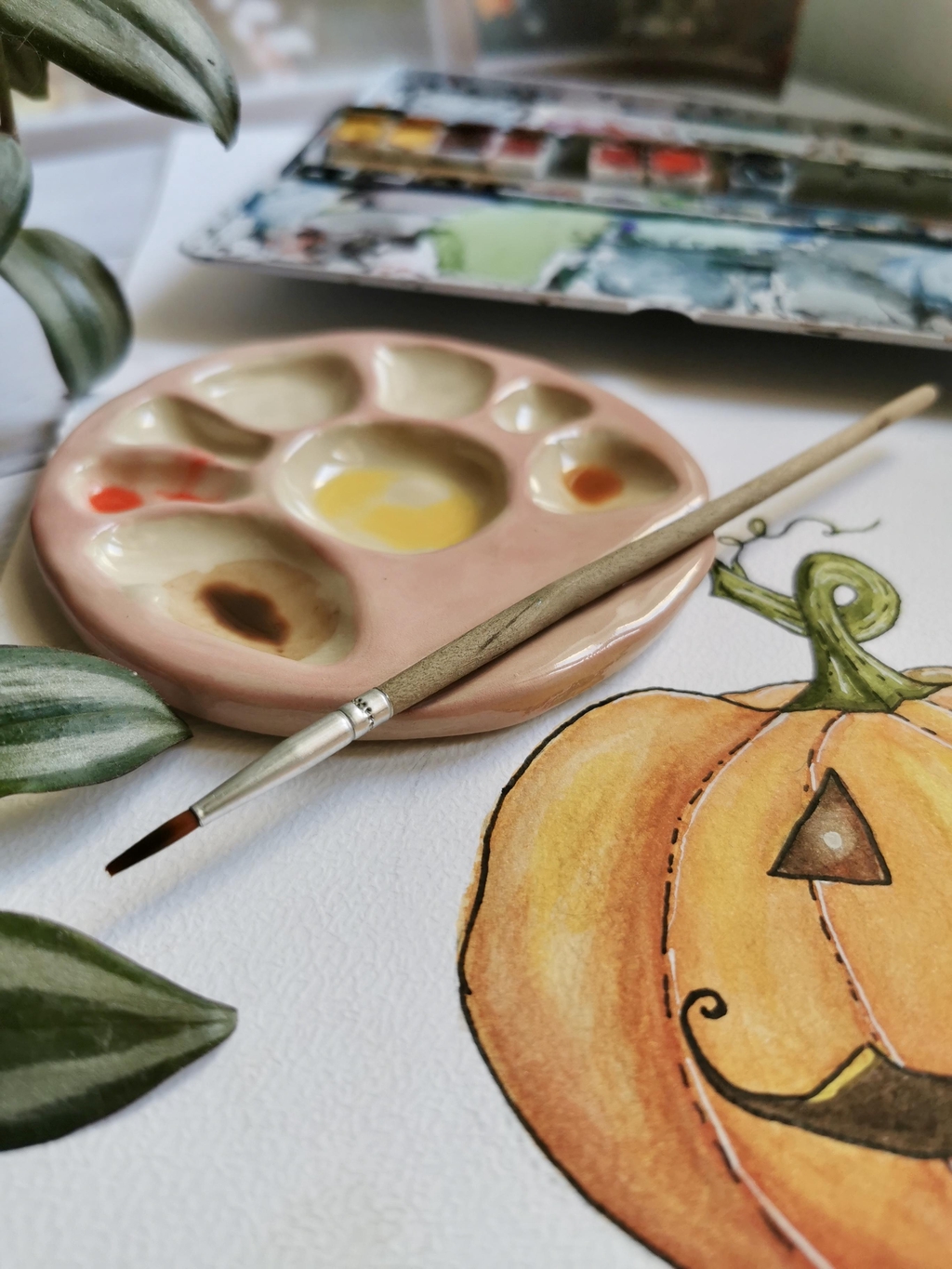 Palette d’aquarelles fait main, mignonne, inspirée de la nature et des animaux, pleine de douceur pour les moments créatifs