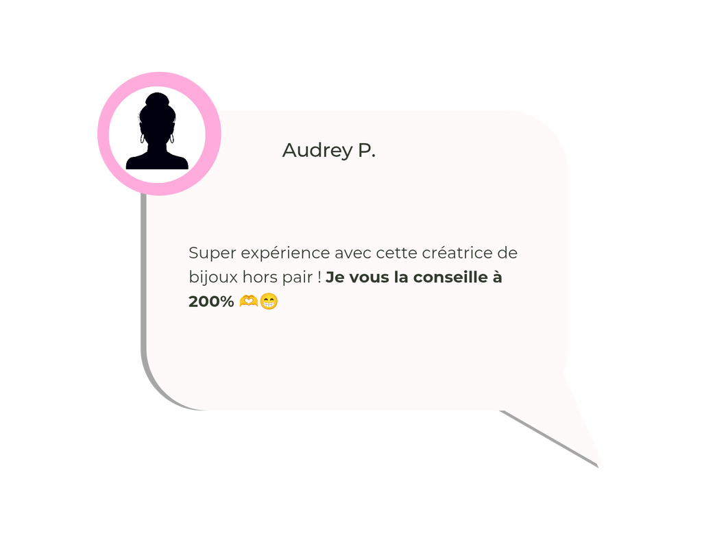 Super expérience avec cette créatrice de bijoux hors pair ! Je vous la conseille à 200% 🫶😁