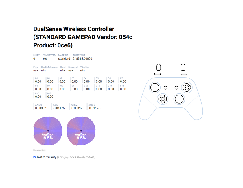 Image of PS5 Controller Calibration