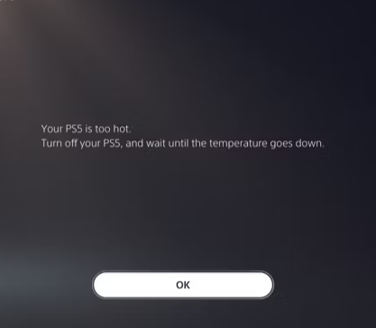 PS5 Overheating and Causing a Thermal Shutdown