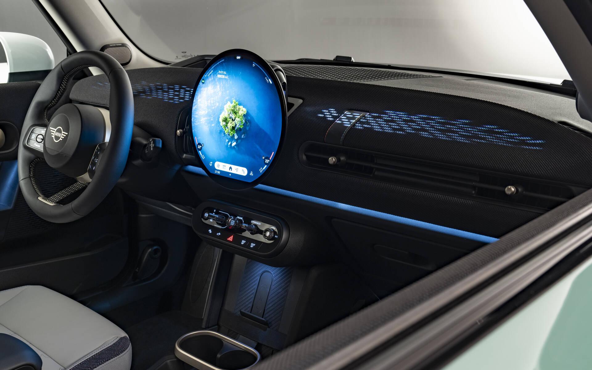Picture of electric car interior without gear stick