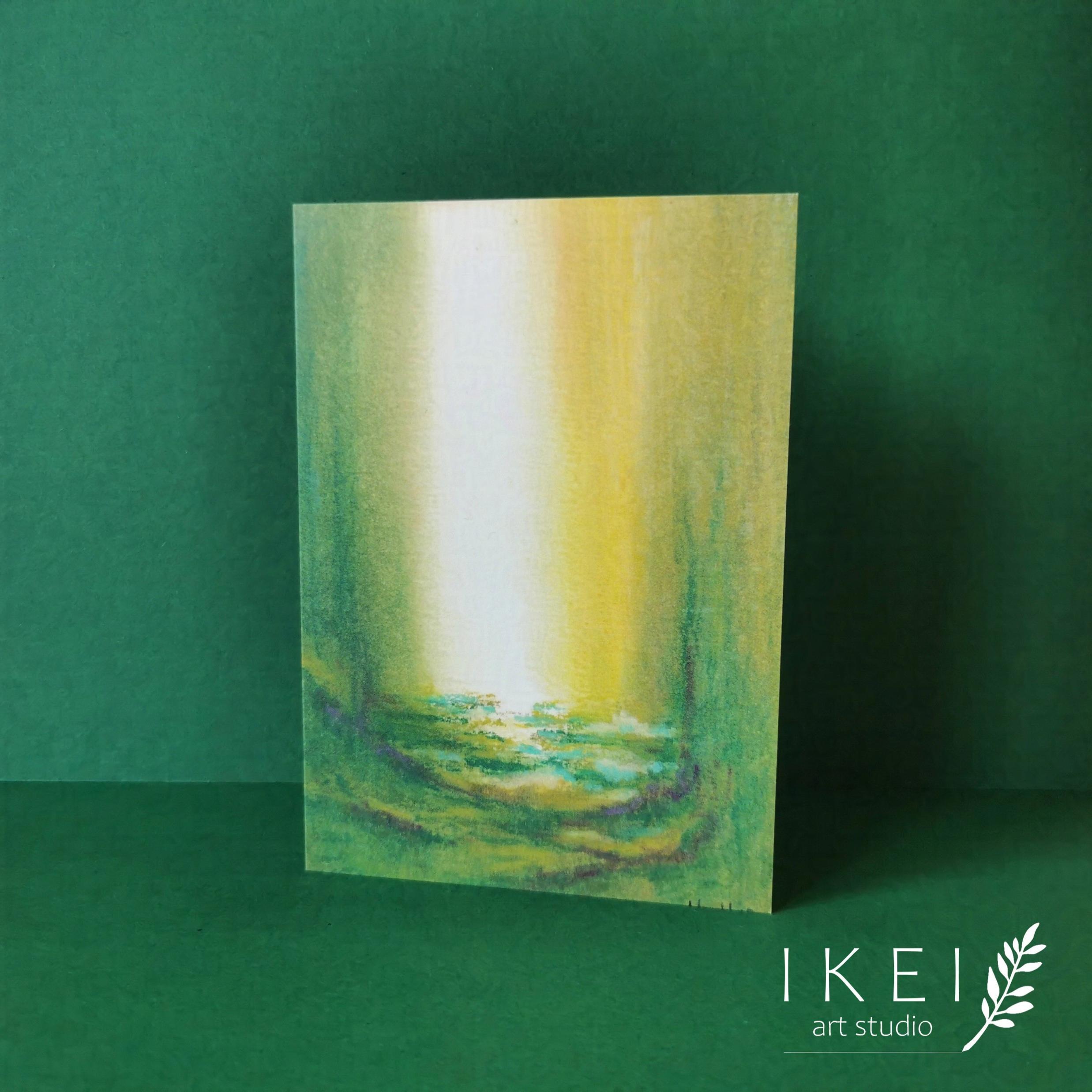 Original postcards with oil pastel artworks by Helga van Heeswijck