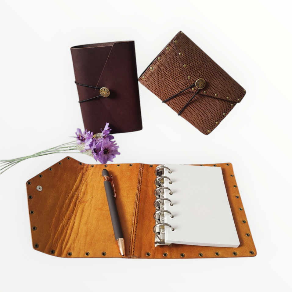 carnet de voyage cuir agenda en cuir créateur artisanal cuir véritable chikopa cuir