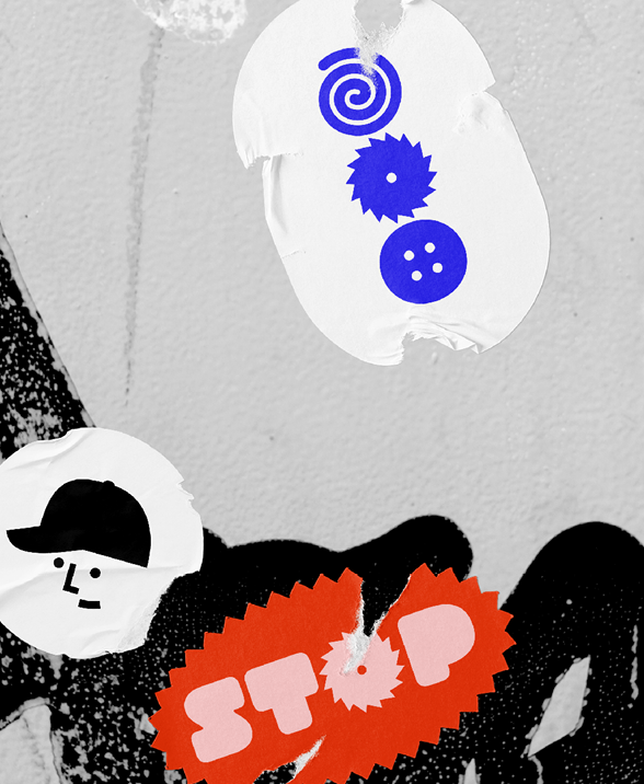 Bild mit aufgeklebten Sticker als Veranschaulichung der Produktkategorie Aufkleber, auch Sticker Adhesives Print Drucksachen