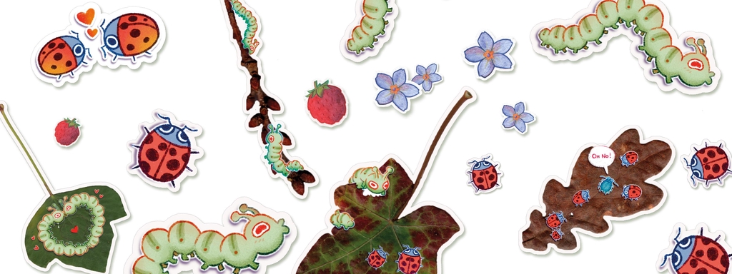 Un fond rempli de stickers.