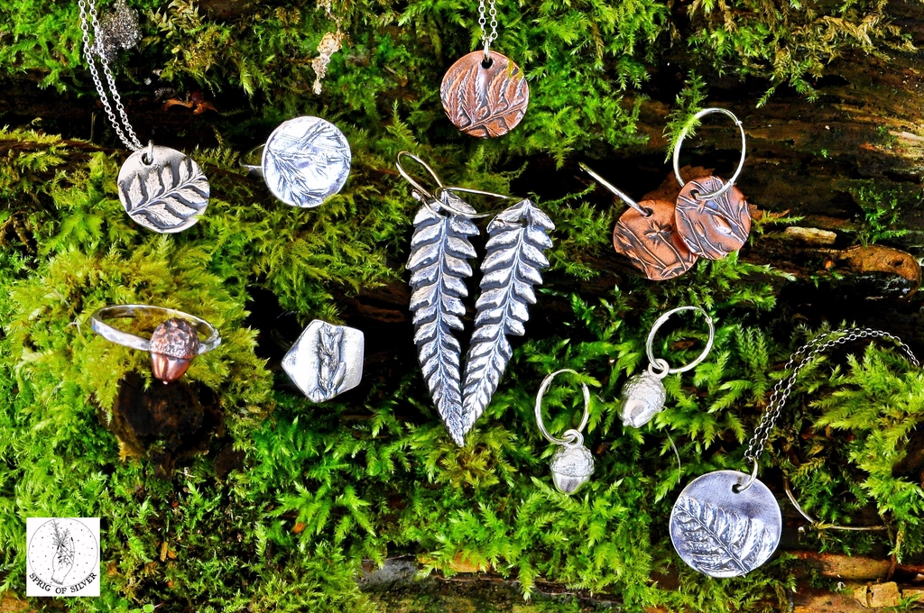 Silver origami crane earrings