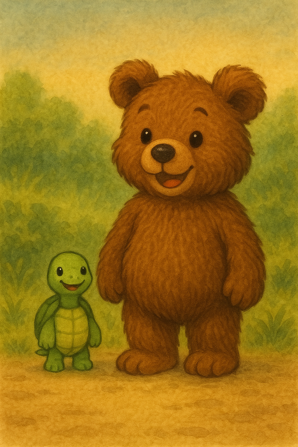 Découvrez Patapouf l'ourson et Pipili, la tortue, deux amis inséparables