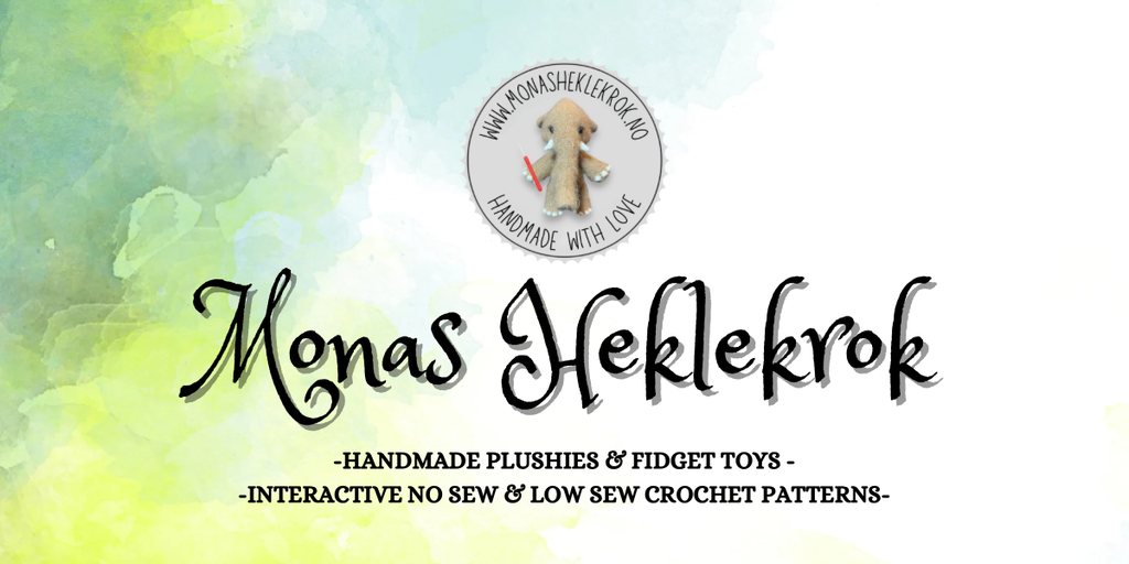 Monas heklekrook
Plushies, Fidget toys
Interactive no sew and low sew crochet patterns