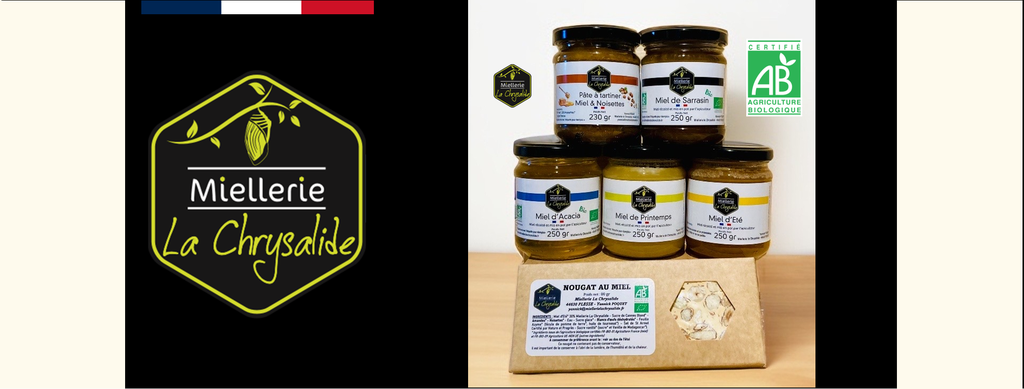 Miels bio, Pâte à tartiner, Nougat bio, miel français, Apiculteur en Loire Atlantique 44, vrai miel, miel rare français, miel de qualité