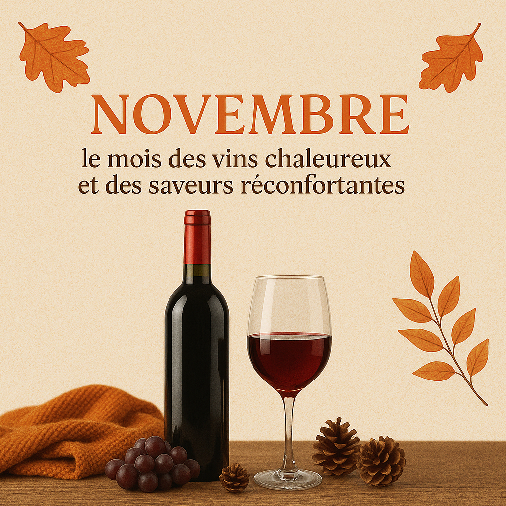 🍂 Novembre : le mois des vins chaleureux et des saveurs réconfortantes🍂