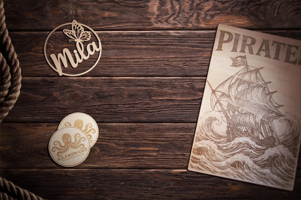 Kraken Cut Création sur bois