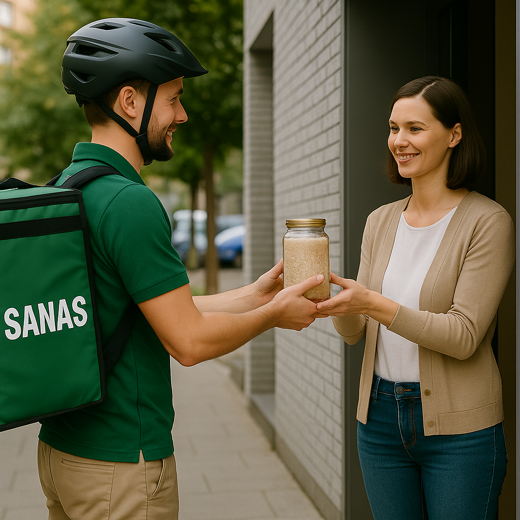 Übergabe einer SANAS Lieferung an den Kunden