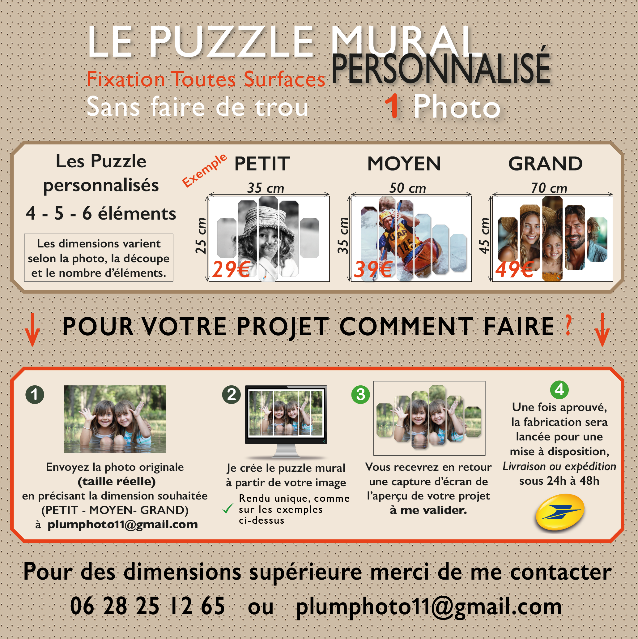 Puzzle Mural Personnalisé  Plumphoto