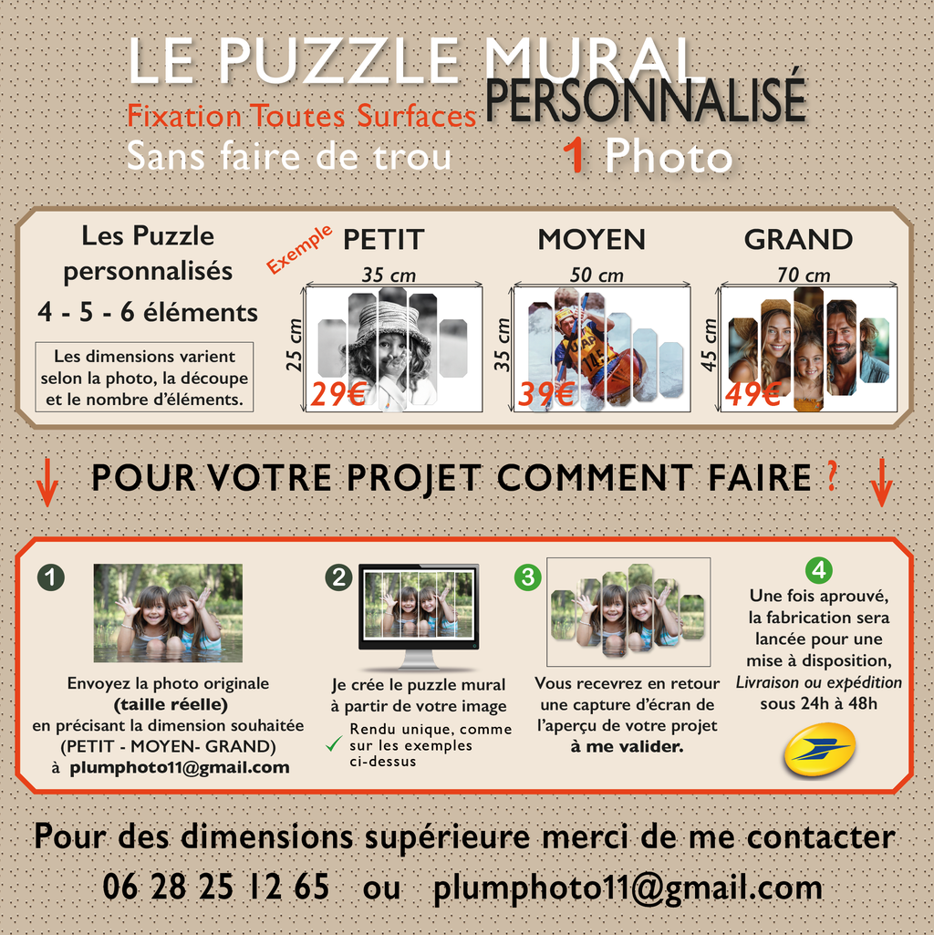 Puzzle Mural Personnalisé  Plumphoto