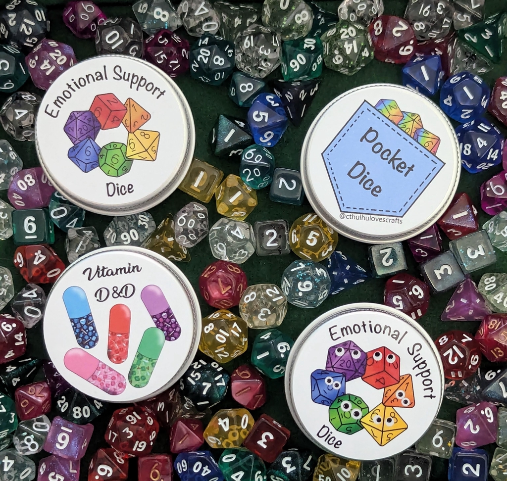 Cthulhu loves crafts collection of mini dice tins