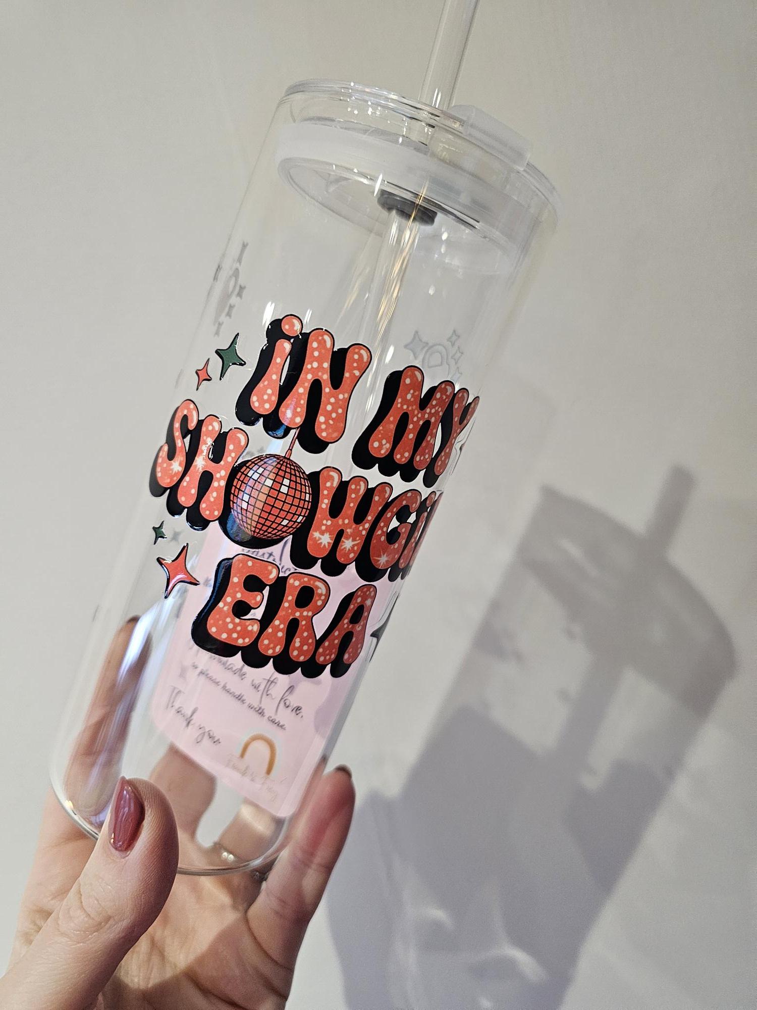 Tall glass cup