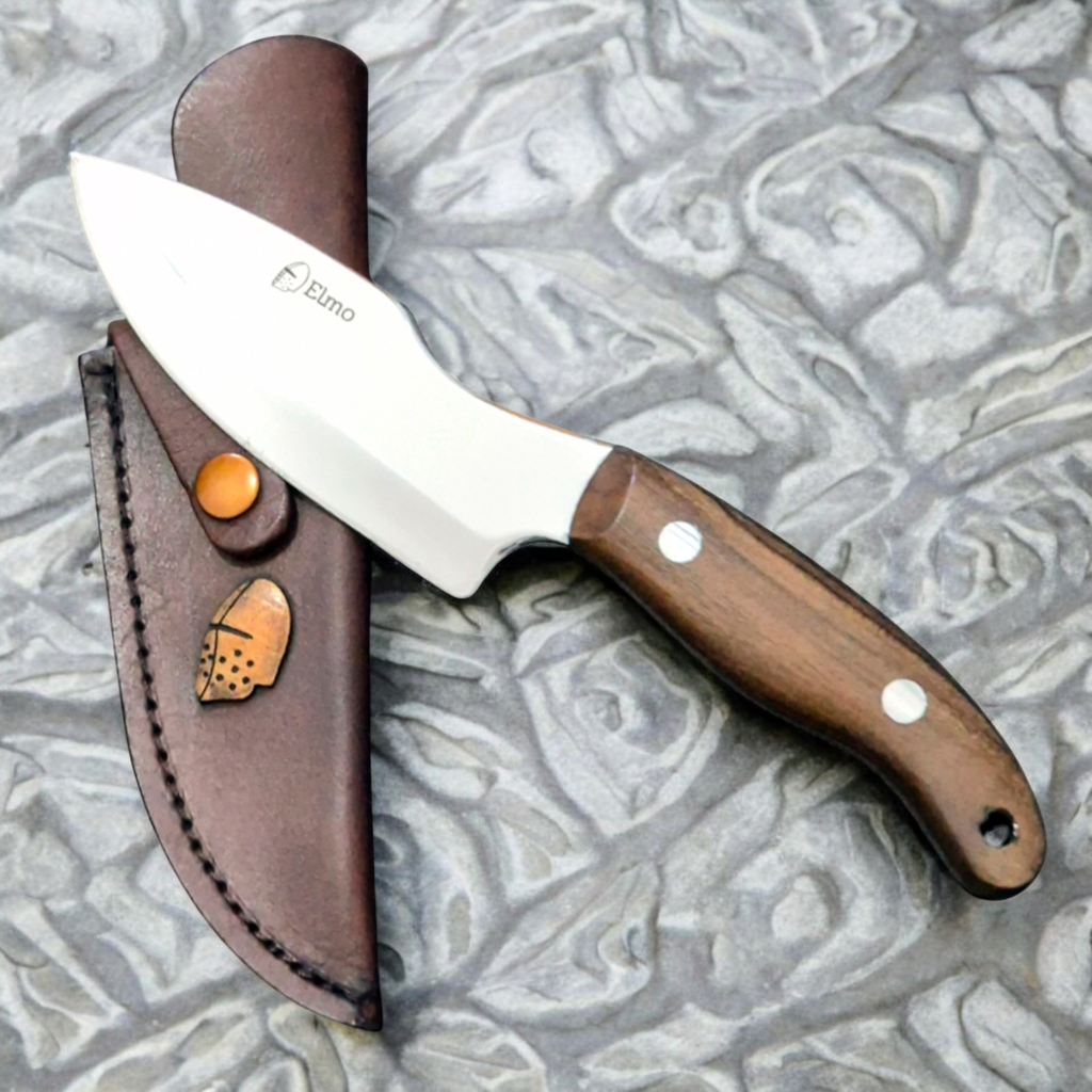 Faca Coreadeira Elmo Skinner 4,5 Pol Cabo Madeira Nobre