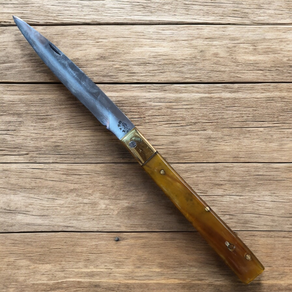 Canivete Artesanal Sfilato Siciliano Cabo Chifre Bovino edc ítalo-brasileiro camping outdoor