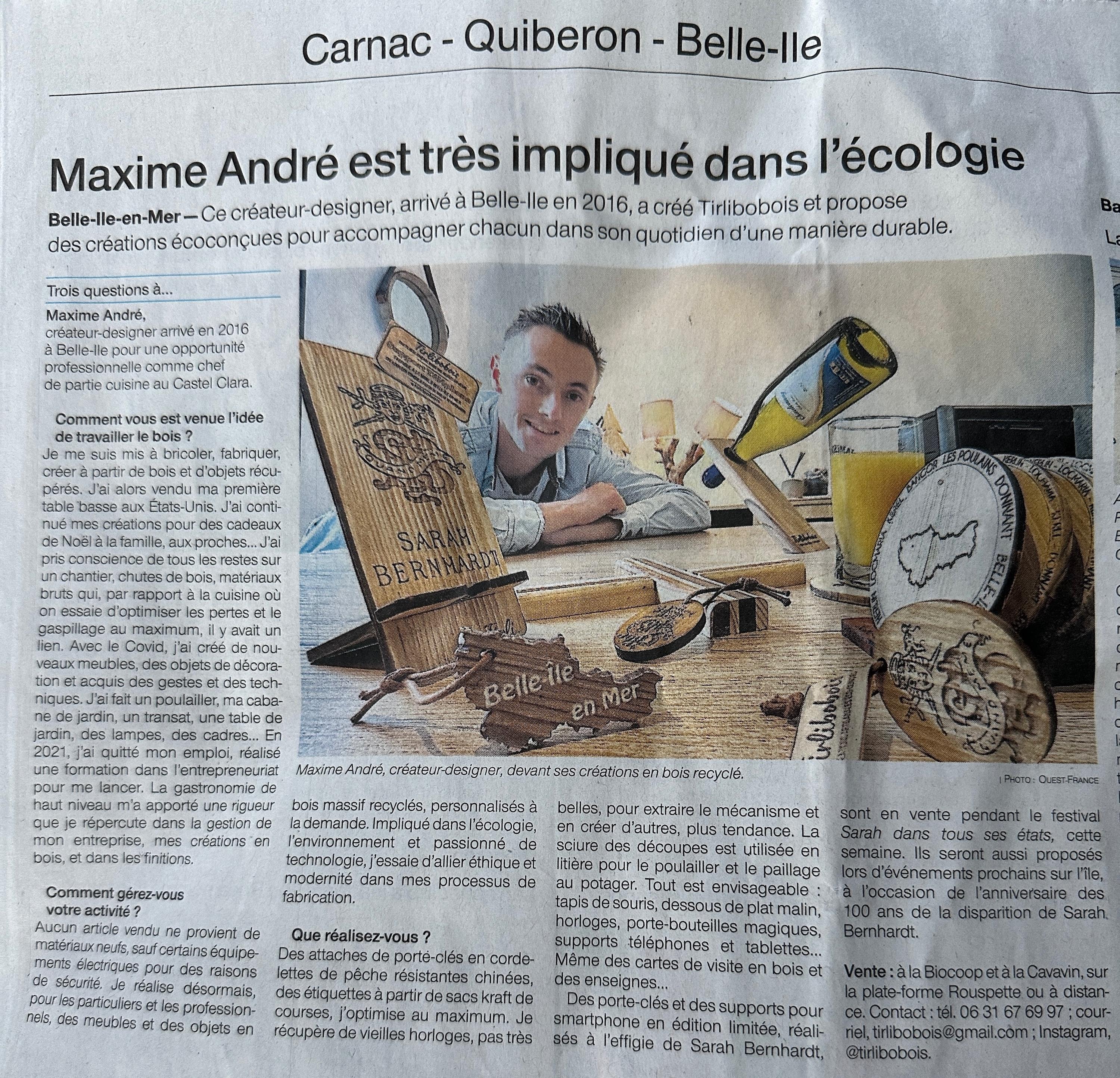 Maxime André est très impliqué dans l'écologie