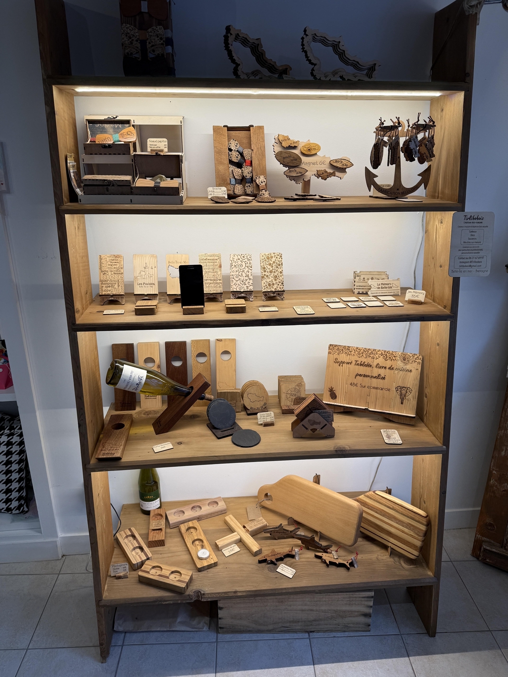 La boutique de l'atelier Tirlibobois