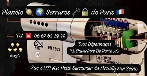 Dépannage serrurier Paris 17 8ème arr et tous arr et Neuilly Boulogne et Hauts-de-Seine (92)