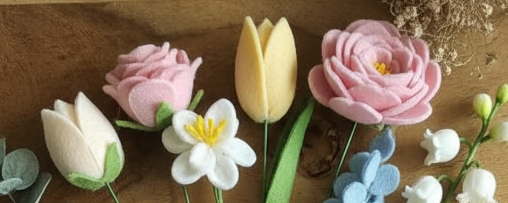 La collection "Les fleurs d'émotion" propose un diffuseur passif pour huiles essentielles dans votre quotidien : chaque fleur est réalisée à la main à partir de feutrine.
Un échantillon d'huiles essentielles (2ml) est fourni en cadeau