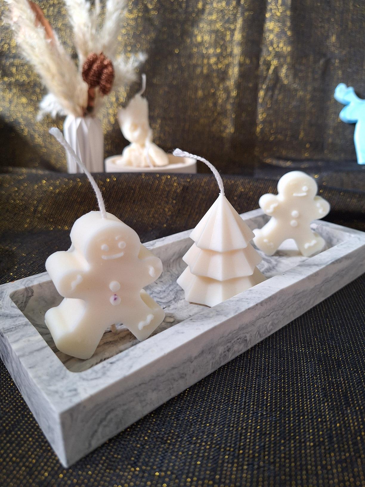 Decoration de Noël sapin biscuit en cire de soja