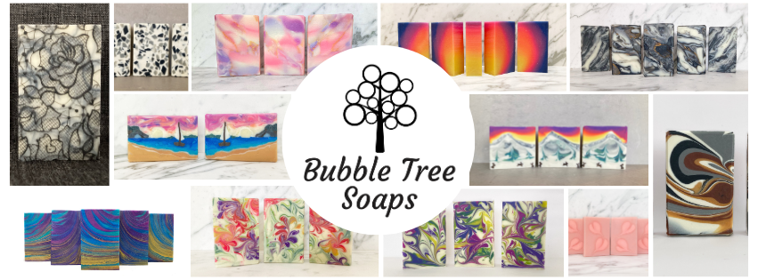 At Bubble Tree Soaps,
handmade soap designs are inspired by nature & cherished moments. 
Soaps for everyday use or that special occasion. We also design custom soaps for that extra special occasion.