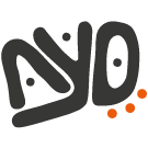 Ayo Gallery Logo with 3 orange dots