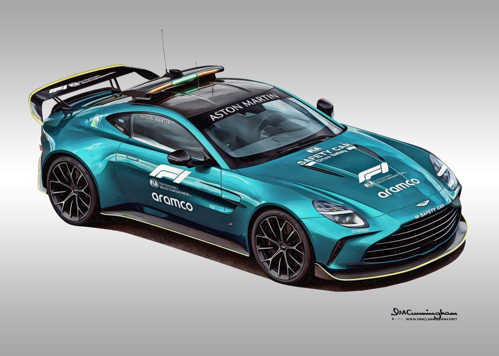 Aston MArtin Vantage F1 Artwork By Ian Cunningham