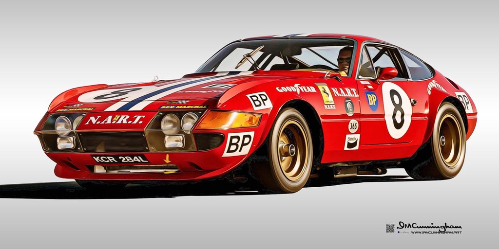 Exc;susive bespoke motorsport art by Ian Cunningham